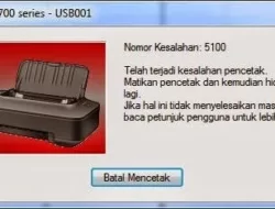 Cara Mengatasi Kesalahan Kode 5100 di Printer Canon Terbaru Cara Mengatasi Kesalahan Kode 5100 di Printer Canon Terbaru