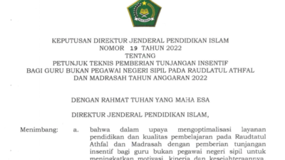 Download Pedoman Alokasi Insentif Gbpns Di Ra Terbaru 2022